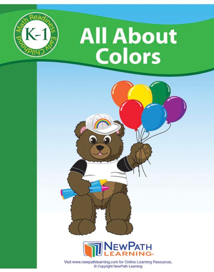 Newpath Learning All About Colors Student Activity Guide, Grades K to 1, Item Number 2024619